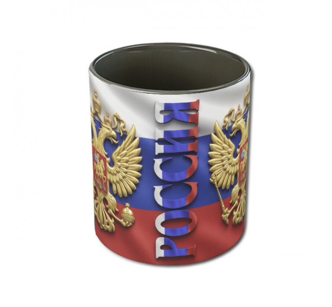Кружка «Российский орел» с гербом и триколором – патриотичный подарок для тех, кто гордится Россией