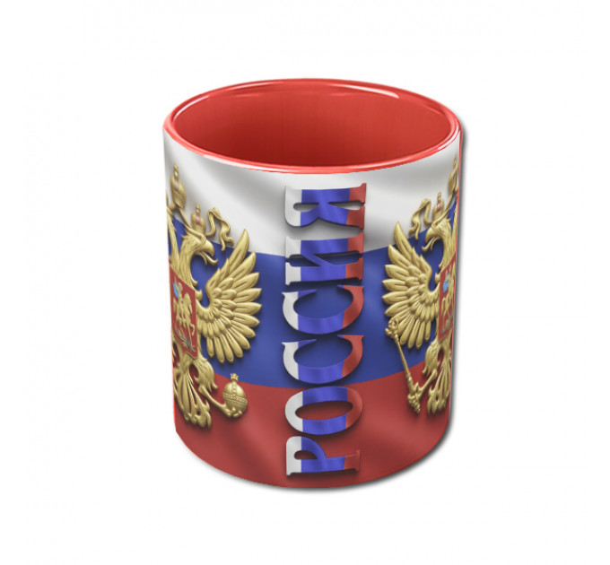 Кружка «Российский орел» с гербом и триколором – патриотичный подарок для тех, кто гордится Россией